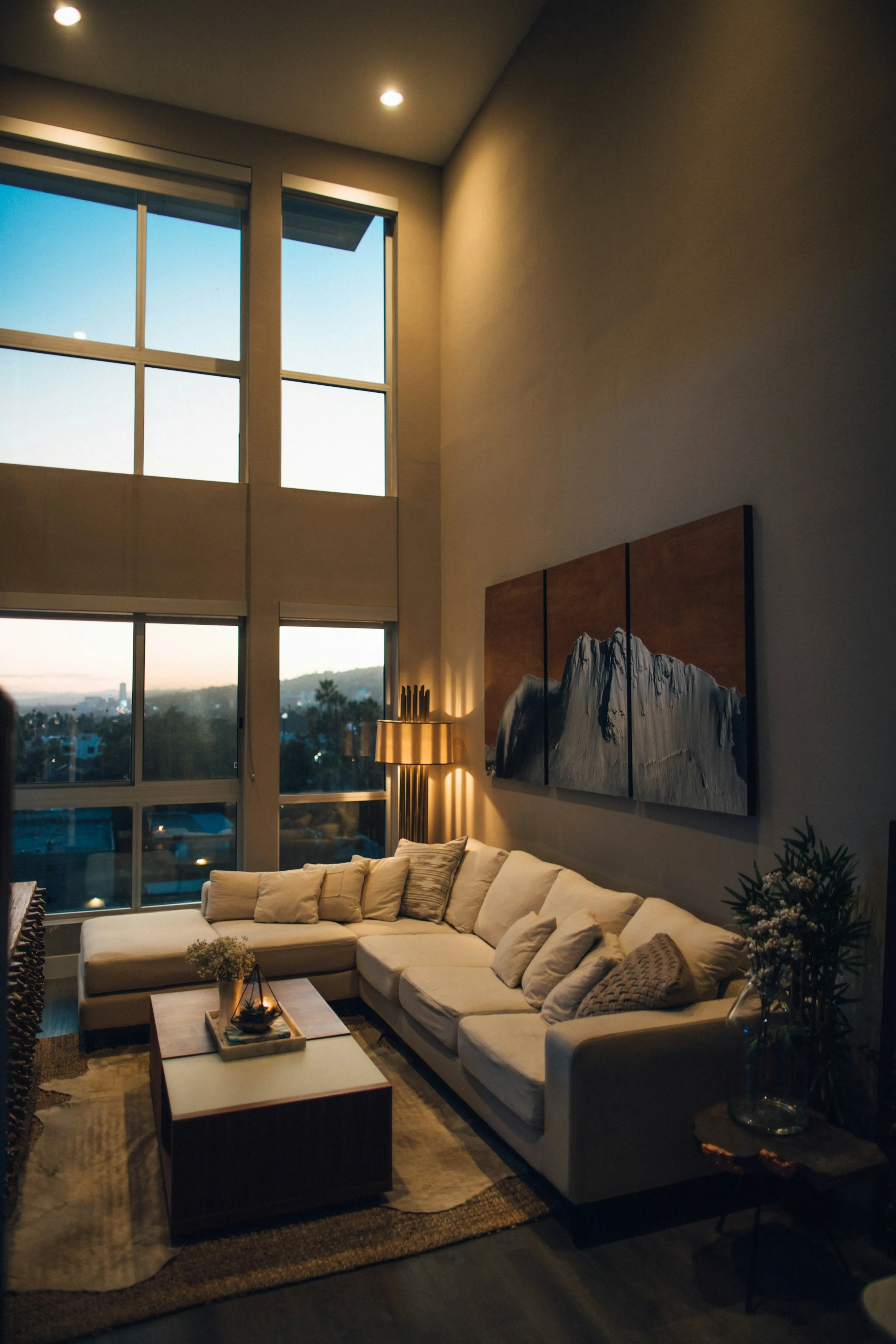 Warmly lit interior detail of a premium Metro Manila residence